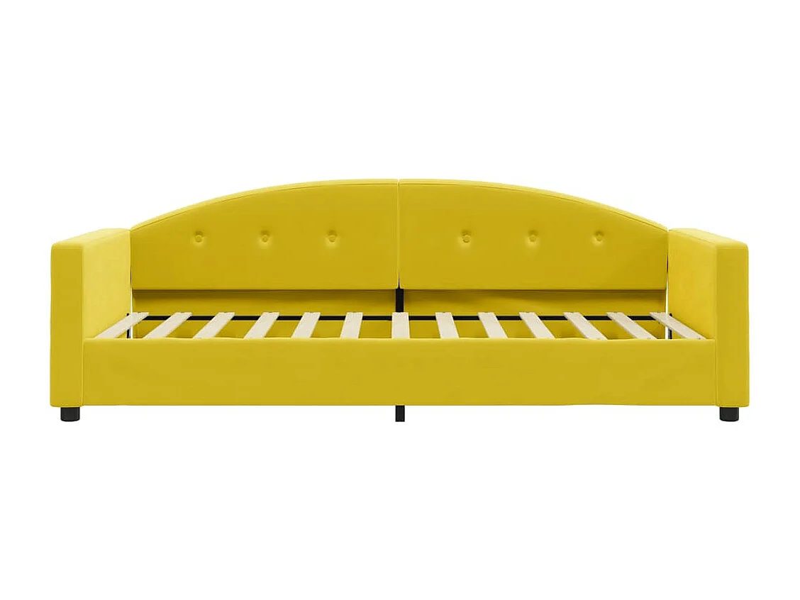 Lit de repos jaune 90x200 velours