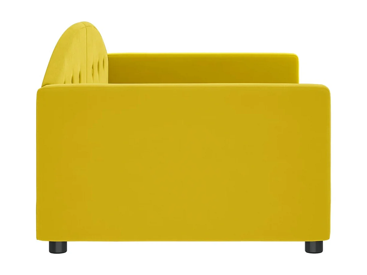Lit de repos jaune 90x200 velours