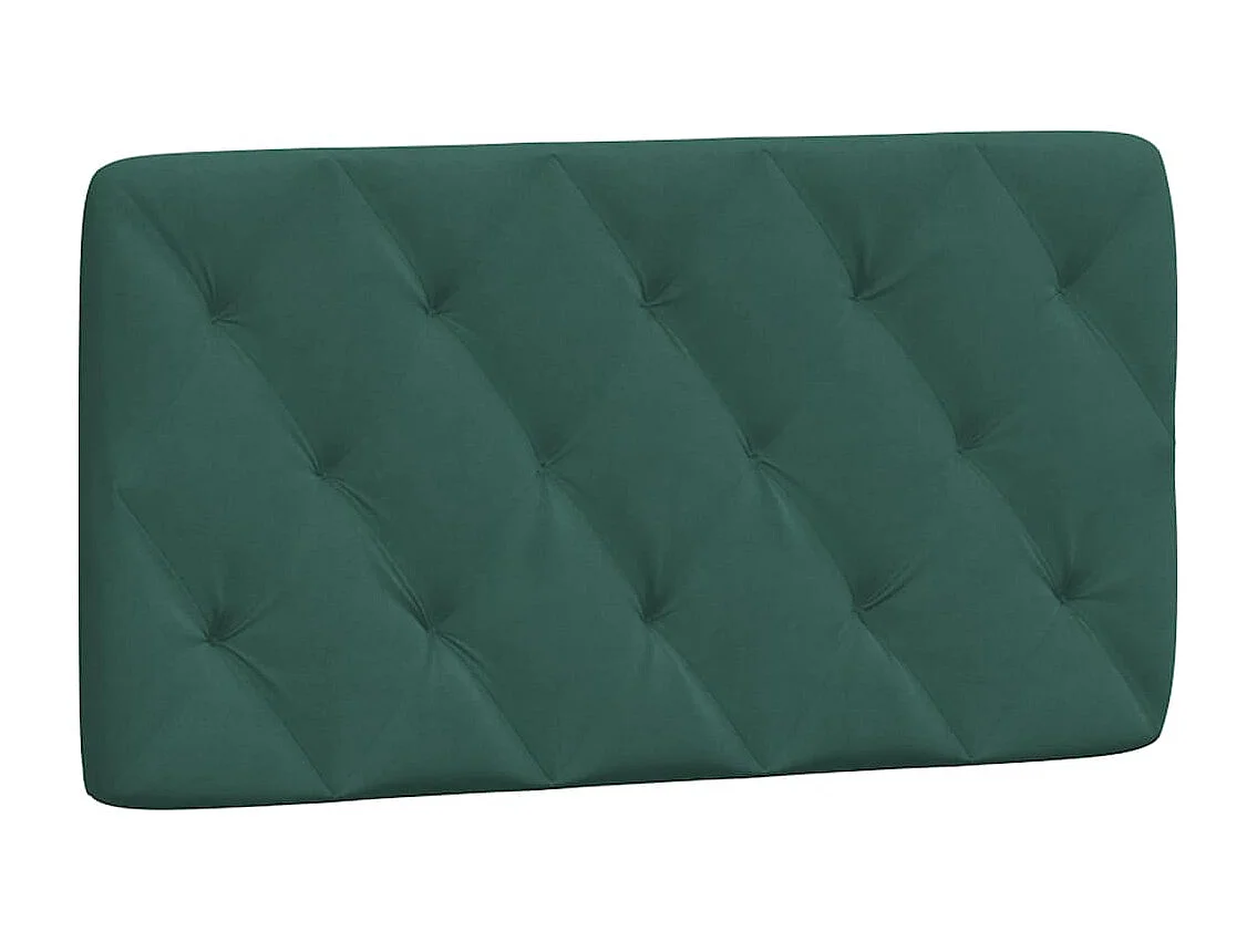 Cadre de lit avec tête de lit Vert foncé 100x200 Velours
