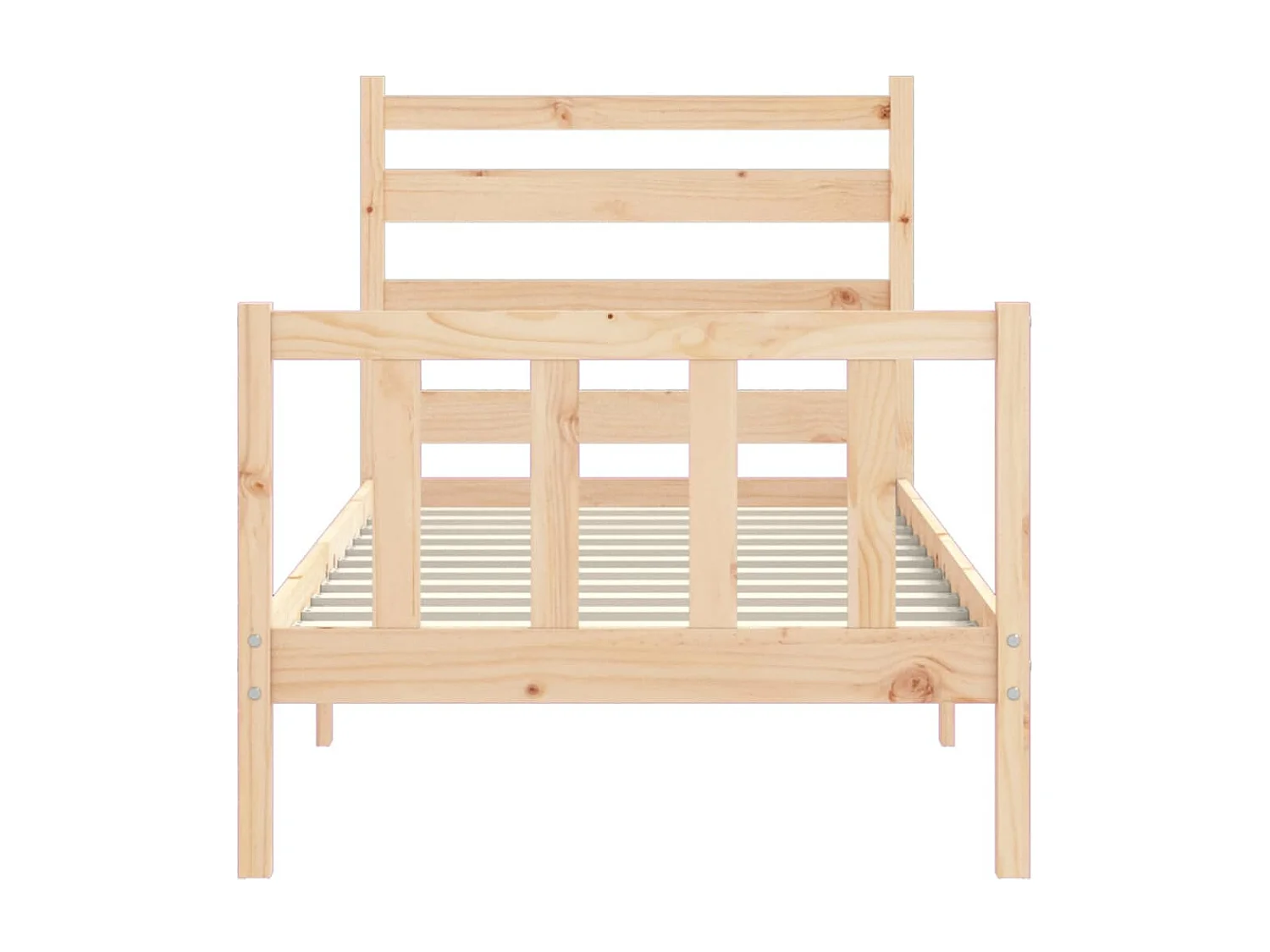 Cadre de lit avec tête de lit 90x190 bois massif