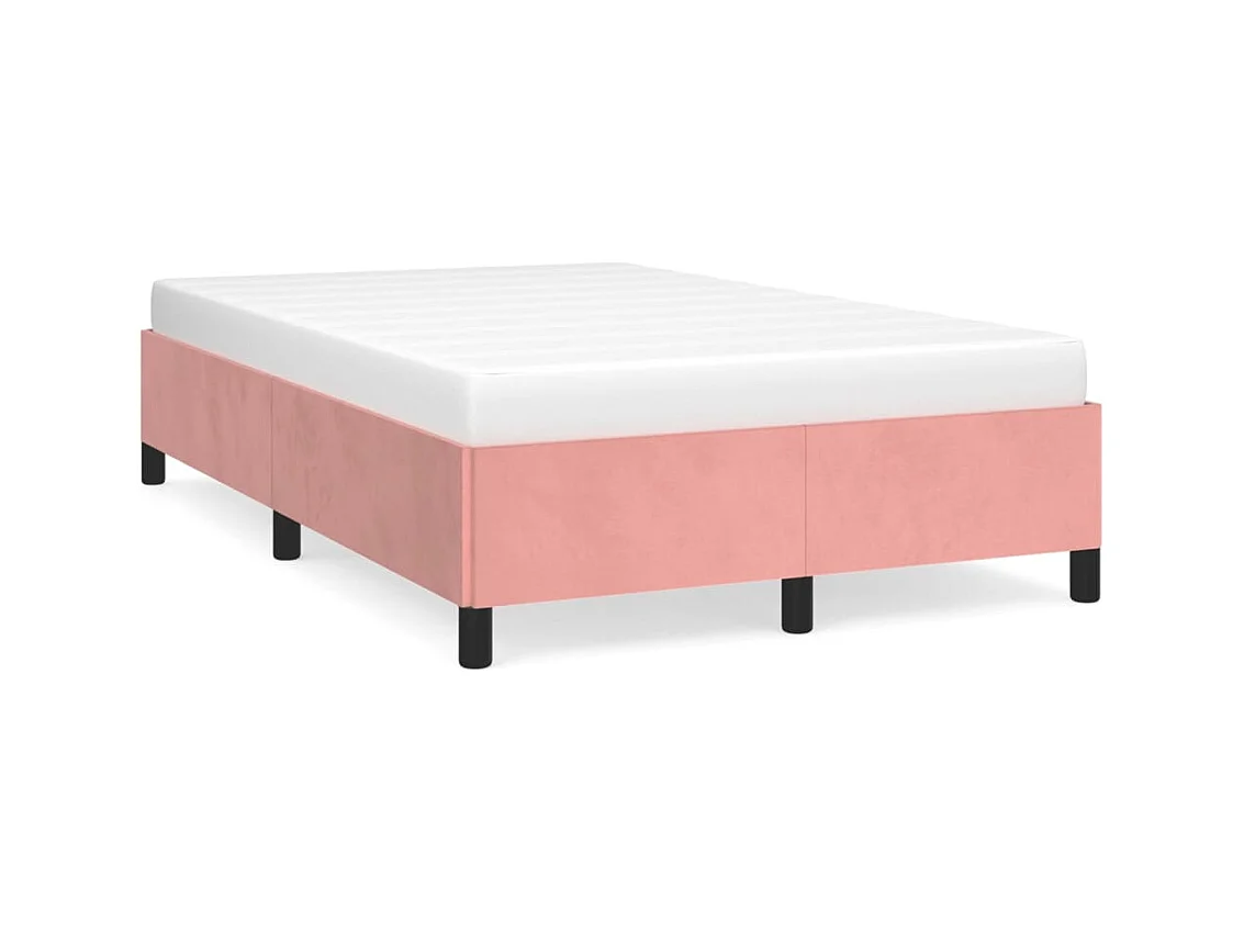 Cadre de lit rose 120x190 velours