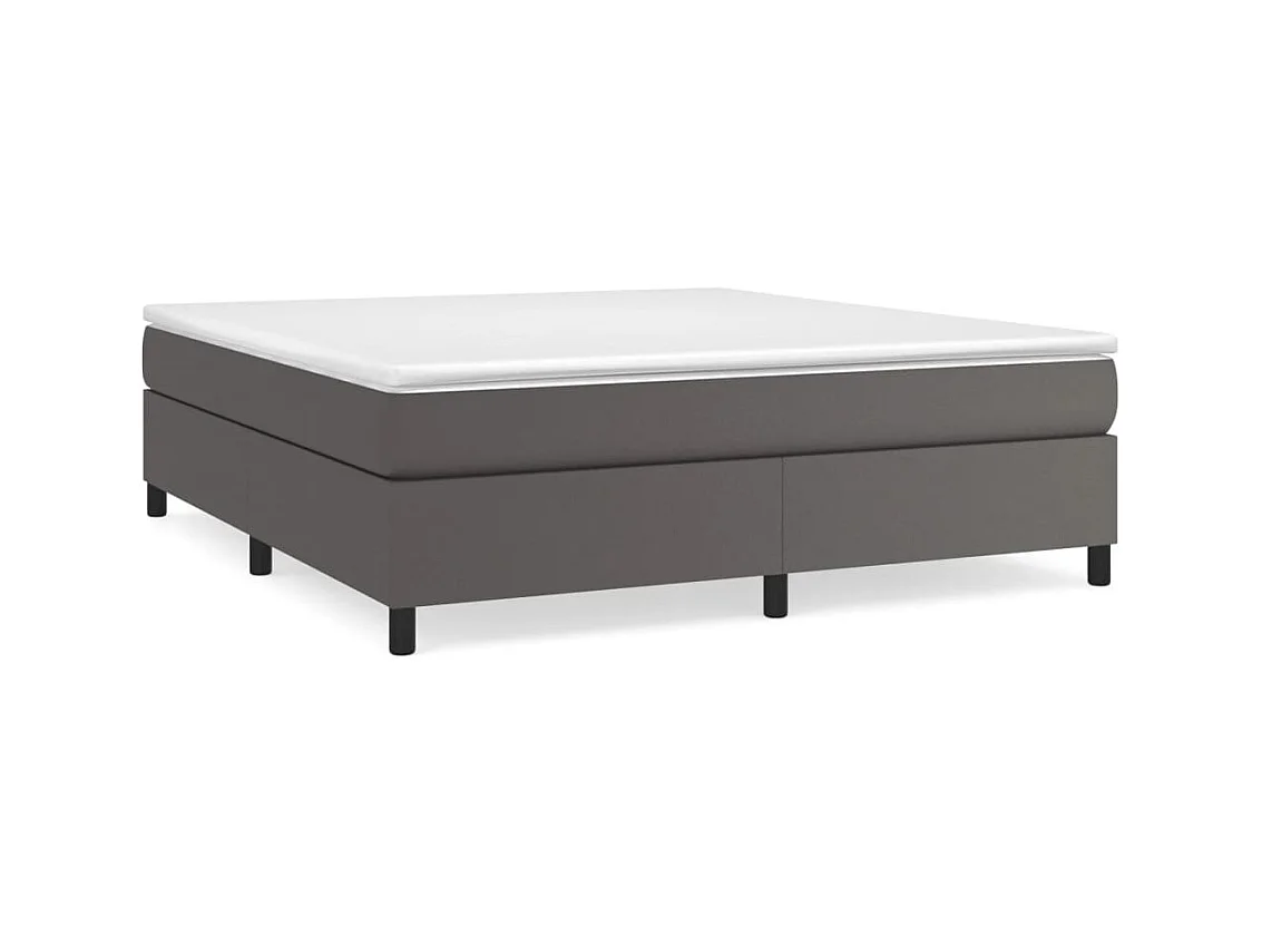 Bedframe kunstleer grijs 180x200 cm