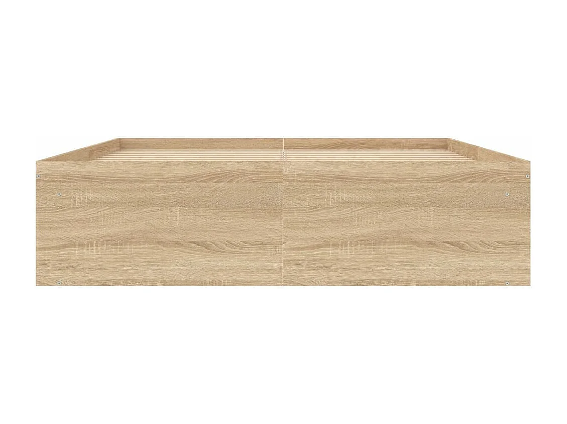 Cadre de lit chêne sonoma 135x190 double