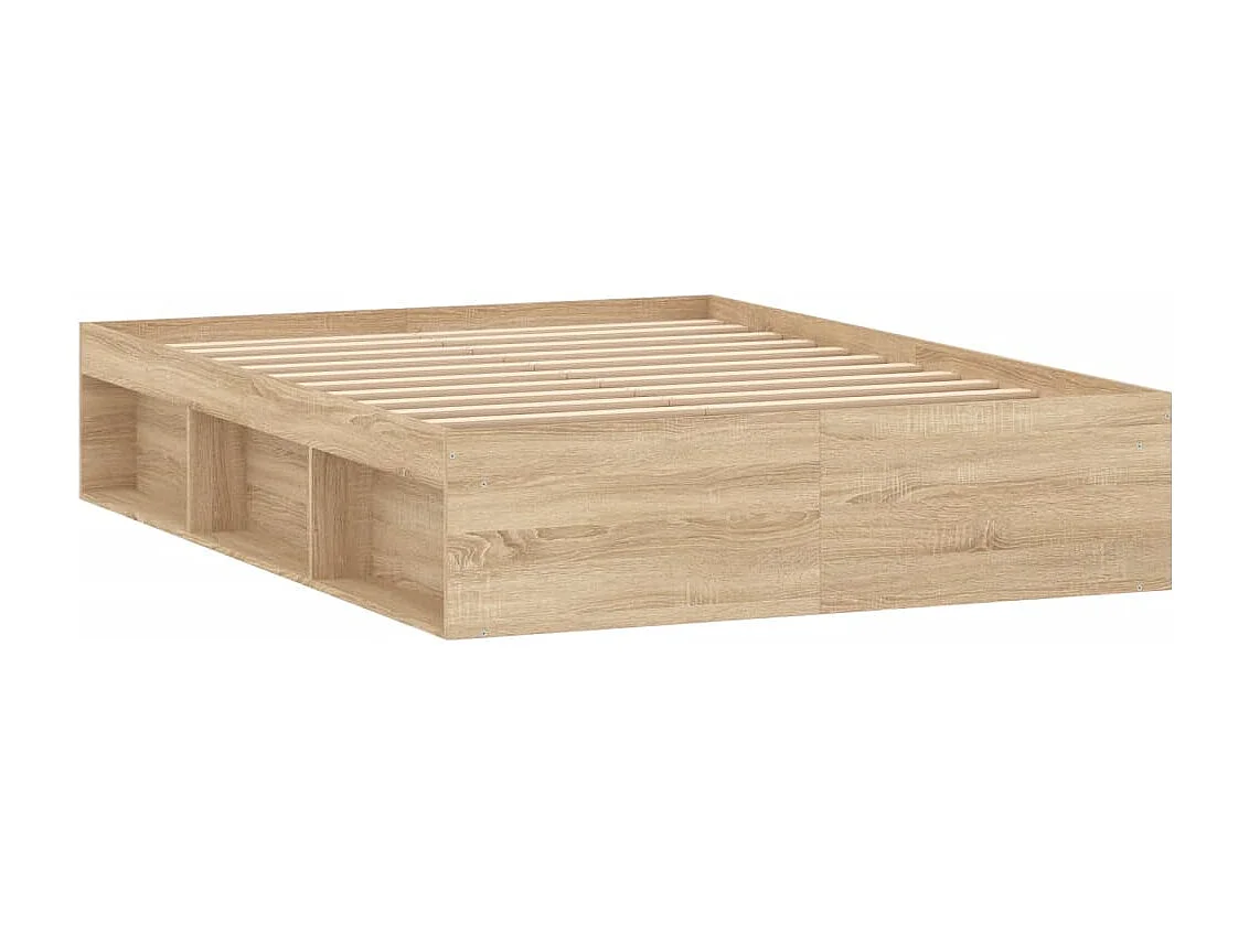 Cadre de lit chêne sonoma 135x190 double