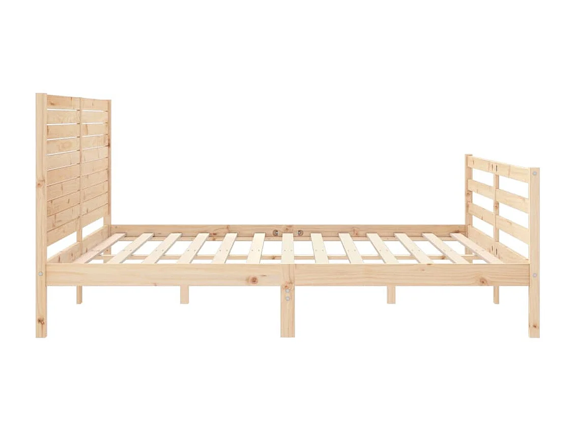 Cadre de lit avec tête de lit 200x200 bois massif