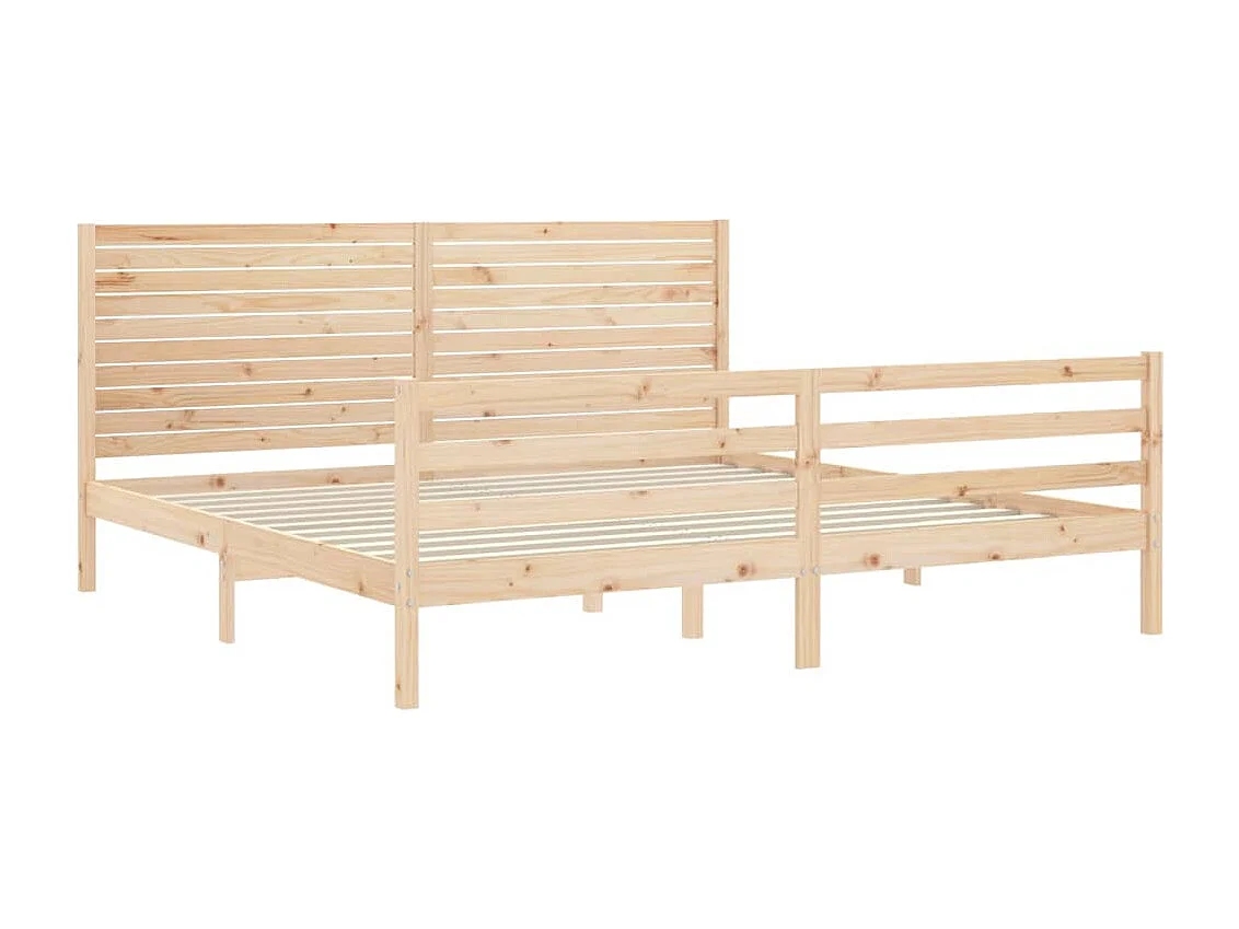 Cadre de lit avec tête de lit 200x200 bois massif