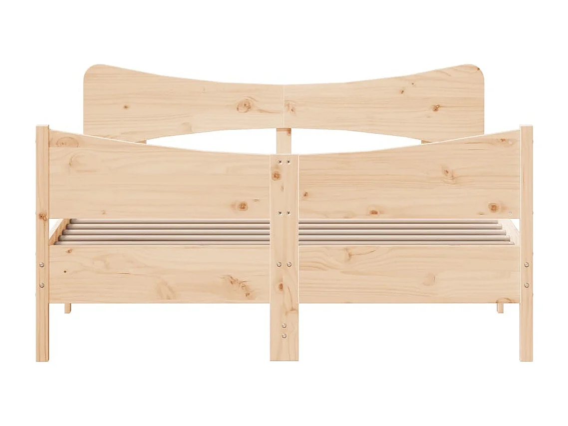 Cadre de lit avec tête de lit 150x200 bois de pin massif