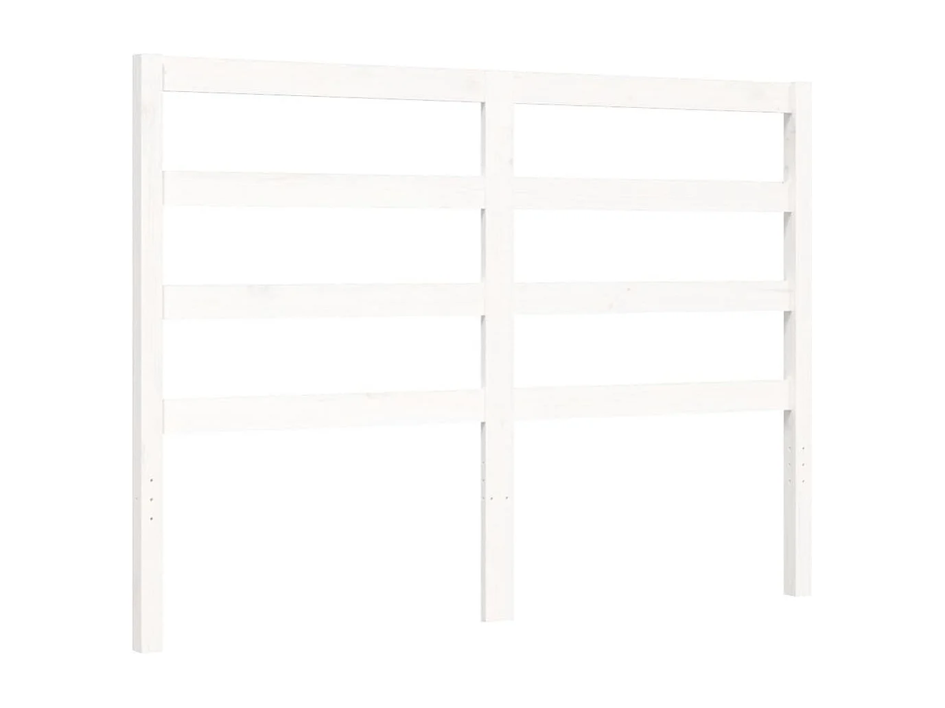 Cadre de lit avec tête de lit blanc 120x200 bois massif