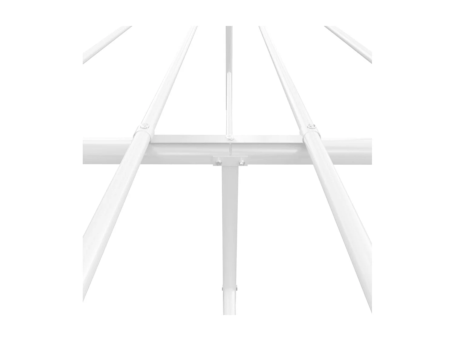 Cadre de lit métal avec tête de lit-pied de lit blanc 160x200