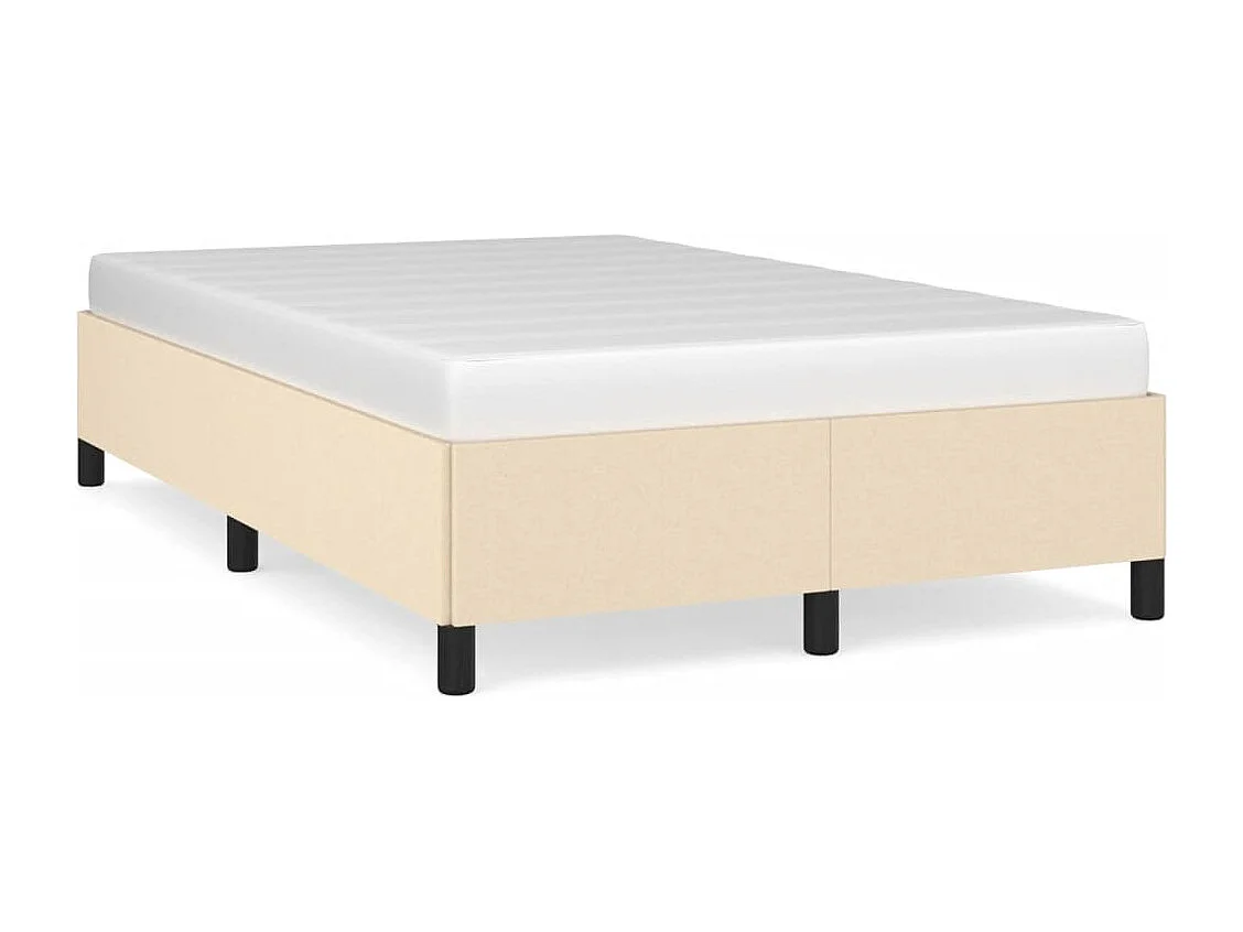 Cadre de lit crème 120x190 tissu