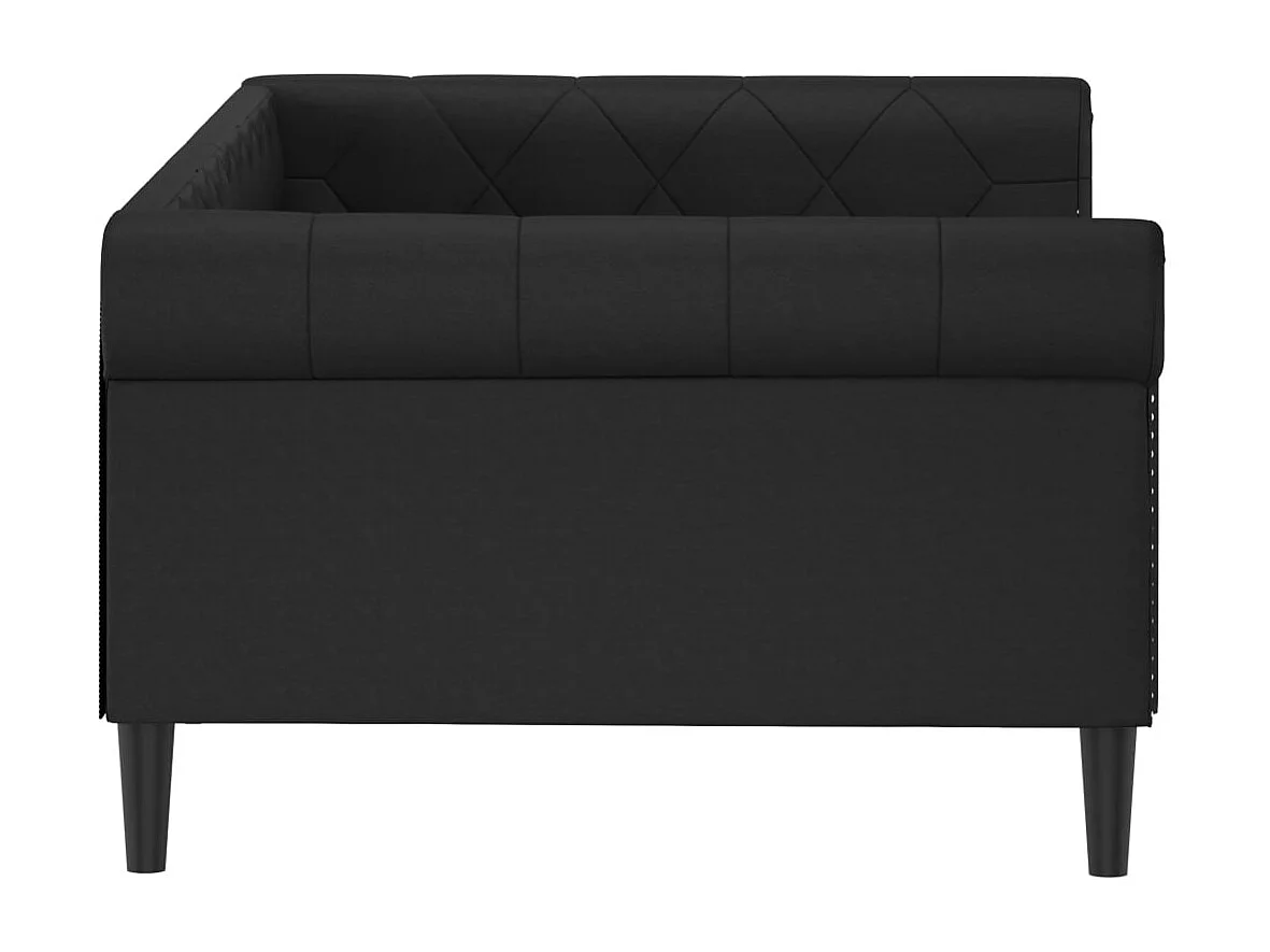 Lit de jour noir 100x200 similicuir