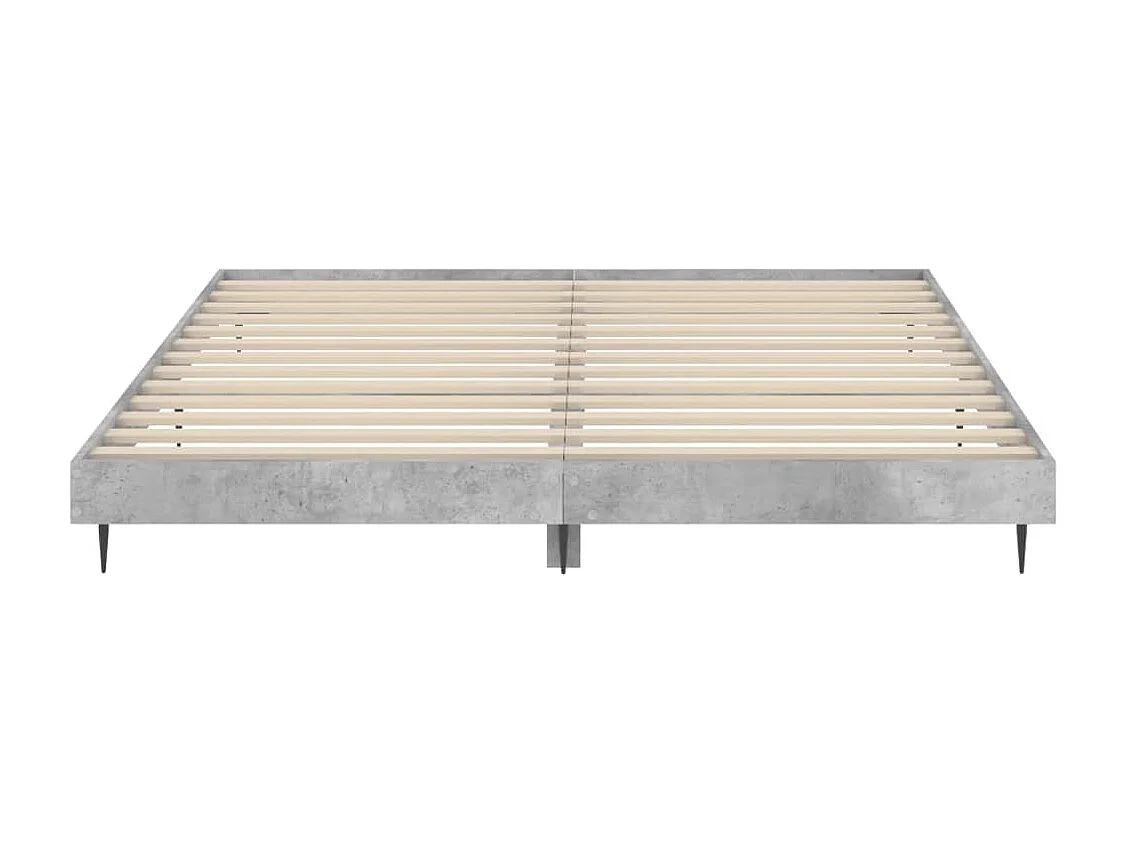 Cadre de lit gris béton 120x200 bois d'ingénierie