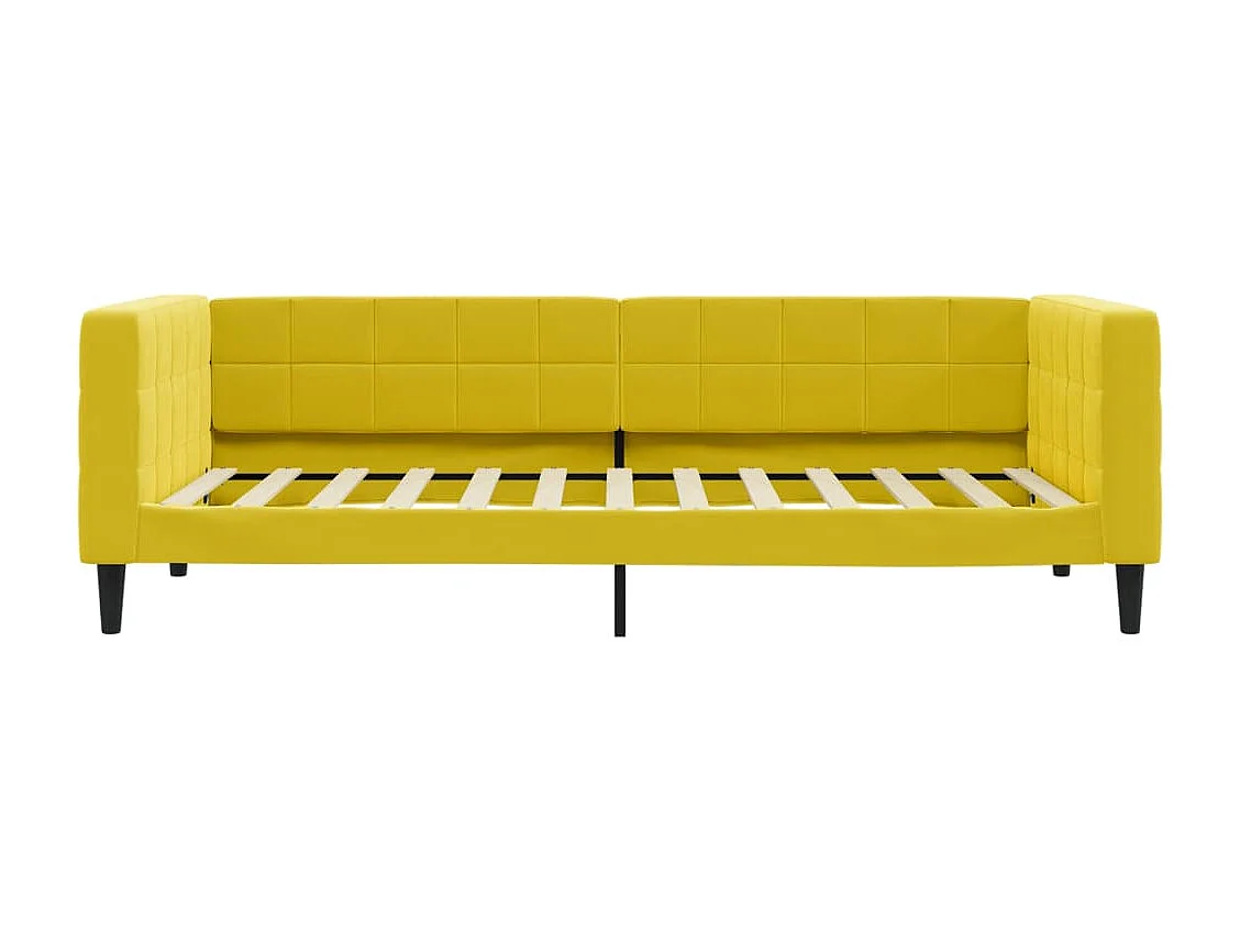 Lit de repos jaune 90x200 velours