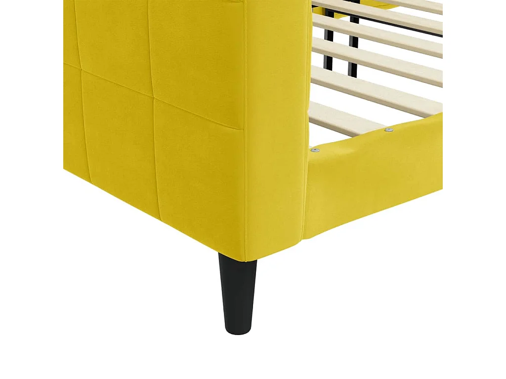 Lit de repos jaune 90x200 velours