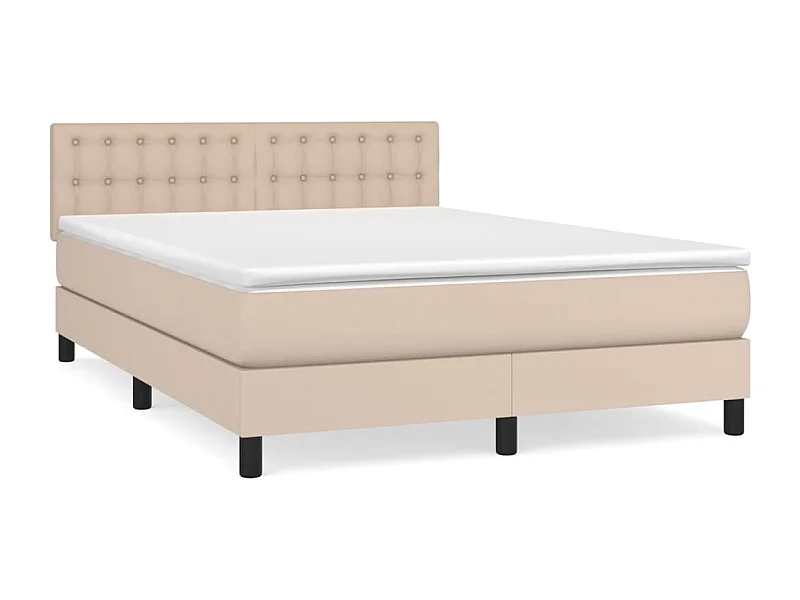 Sommier à lattes de lit avec matelas Cappuccino 140x190