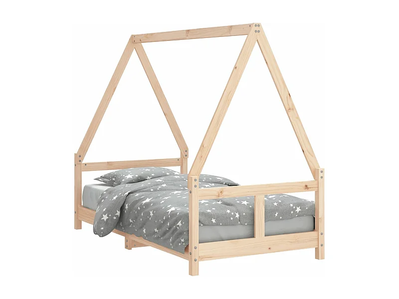 Cadre de lit pour enfant 80x160 bois de pin massif