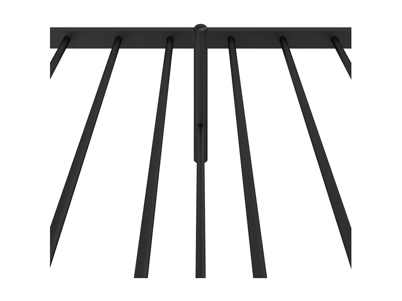 Cadre de lit métal avec tête de lit noir 90x190