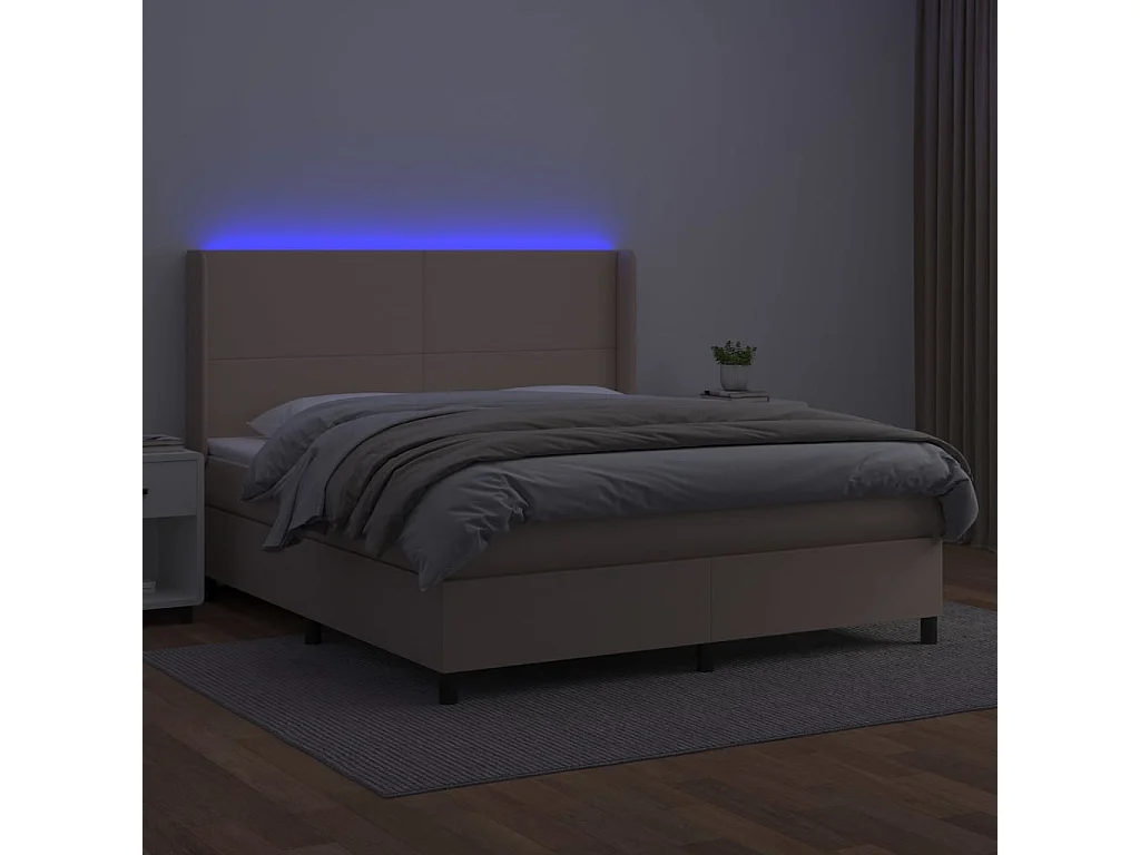 Sommier à lattes de lit matelas LED Cappuccino 180x200