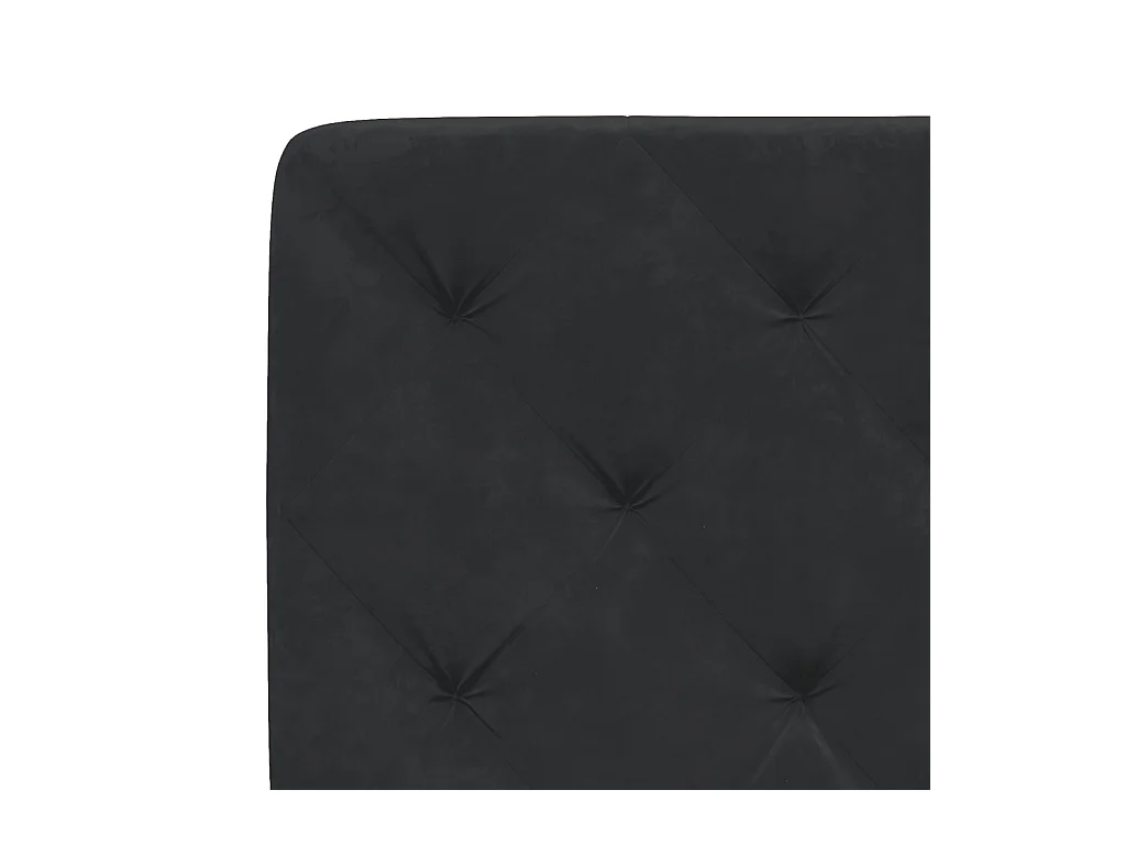 Lit avec matelas noir 80x200 velours