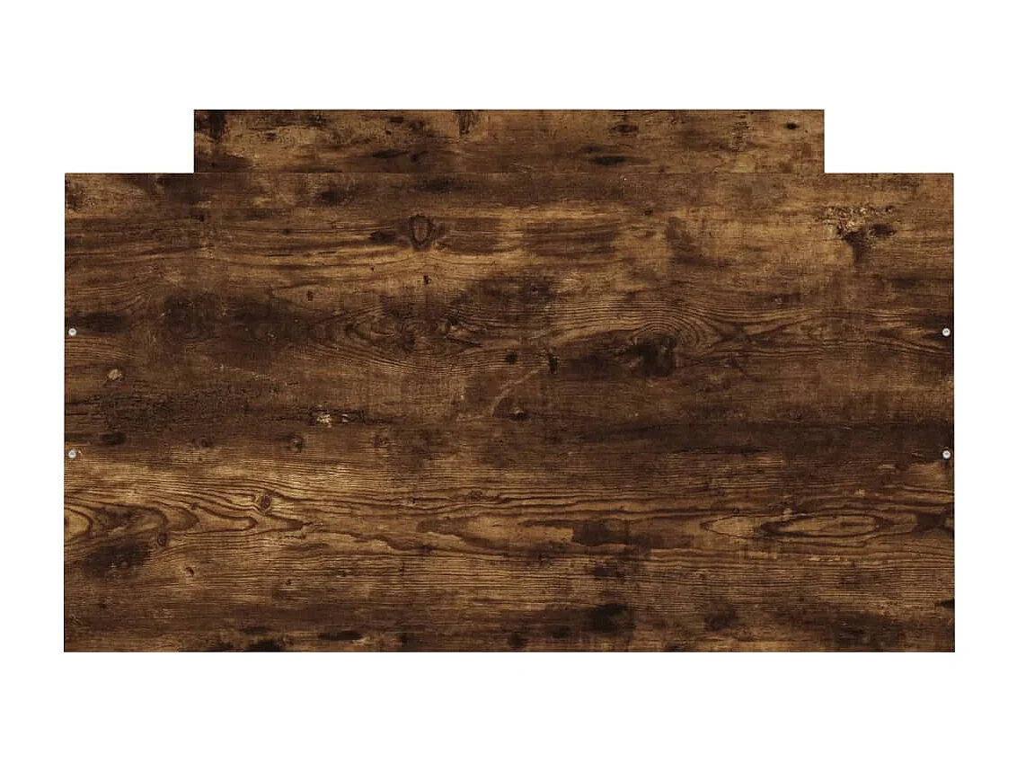 Cadre de lit tête de lit et pied de lit chêne fumé 90x190