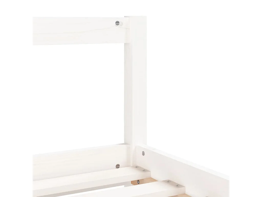 Cadre de lit d'enfants tiroirs blanc 90x190 bois pin massif