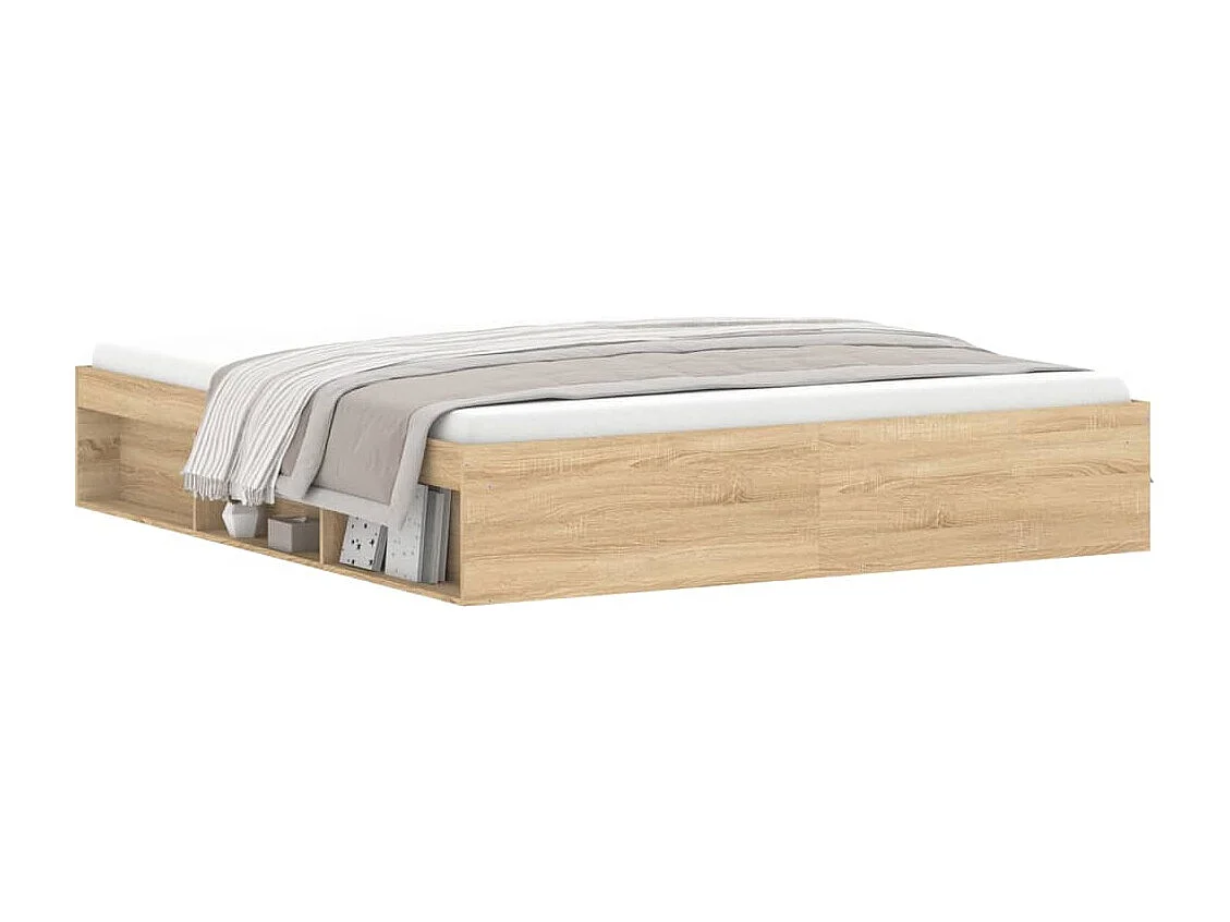 Cadre de lit chêne Sonoma 180x200 super king