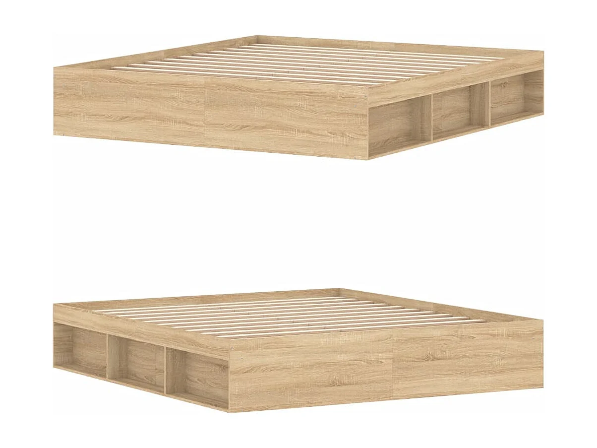 Cadre de lit chêne Sonoma 180x200 super king