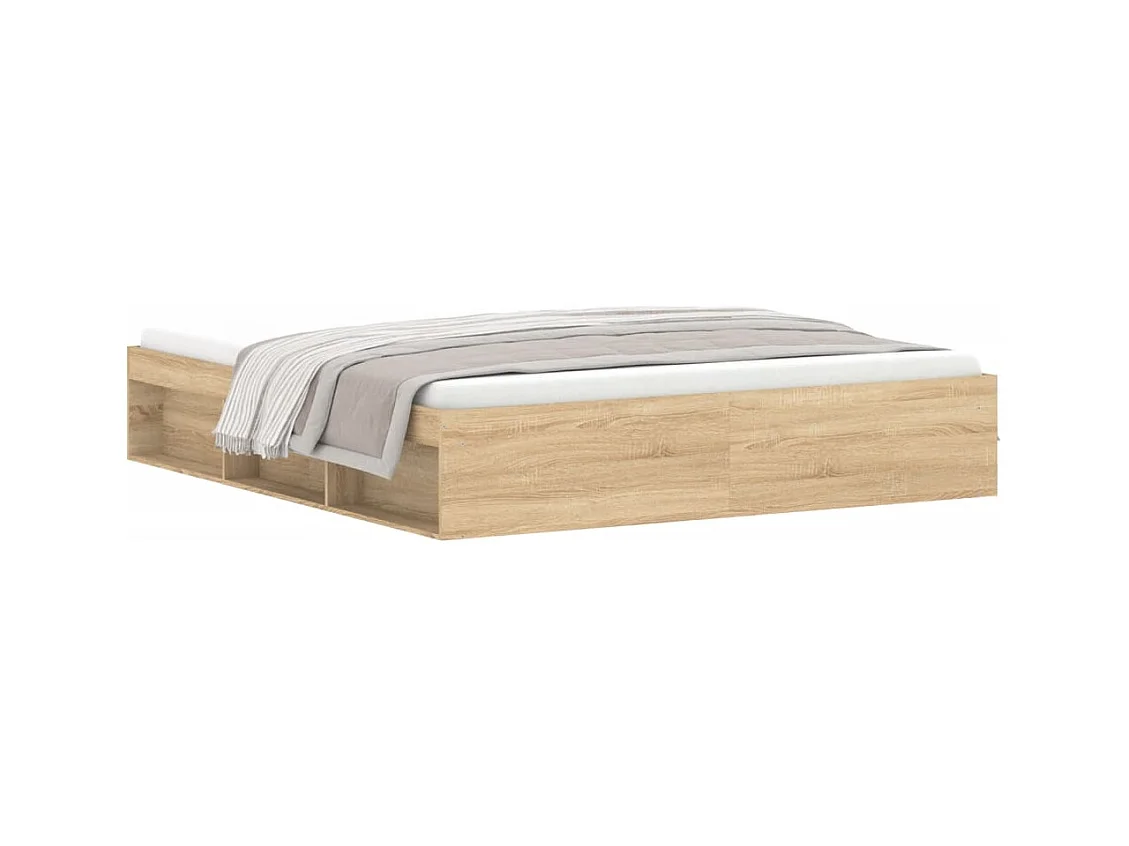 Cadre de lit chêne Sonoma 180x200 super king