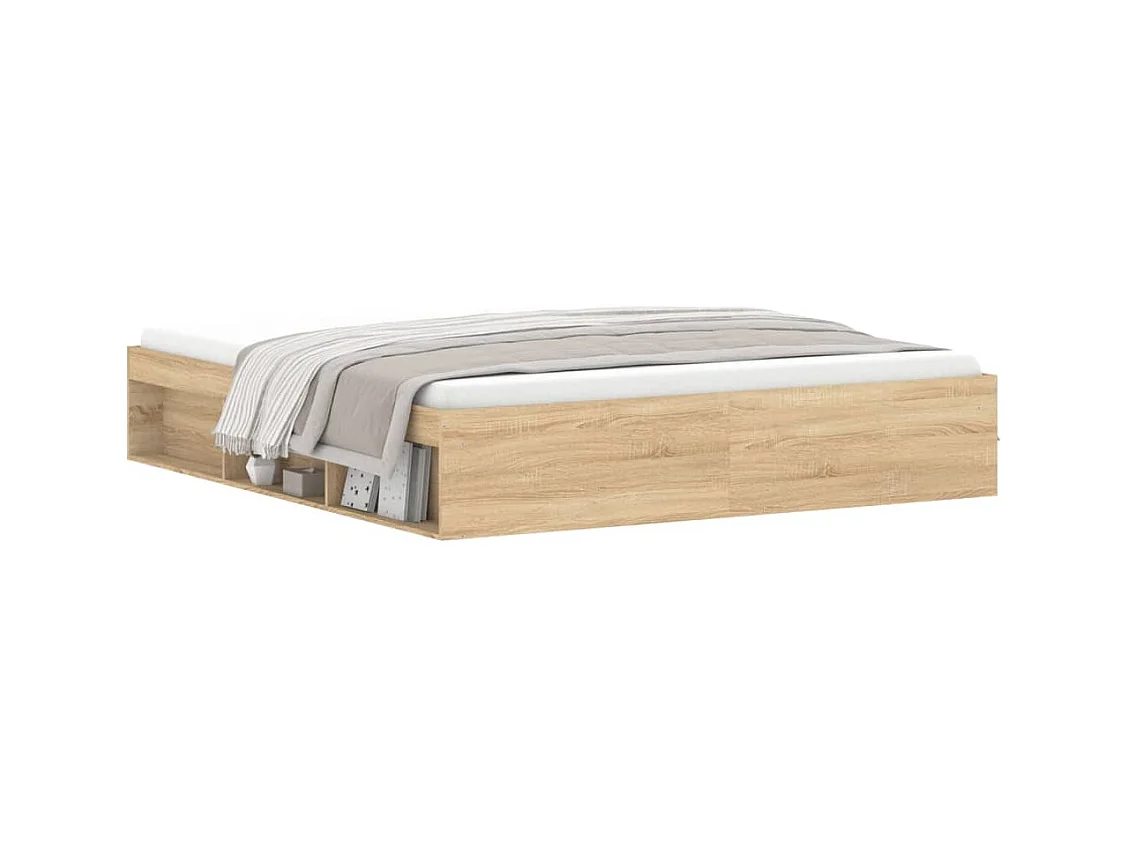 Cadre de lit chêne Sonoma 180x200 super king