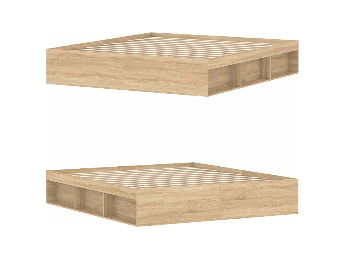 Cadre de lit chêne Sonoma 180x200 super king