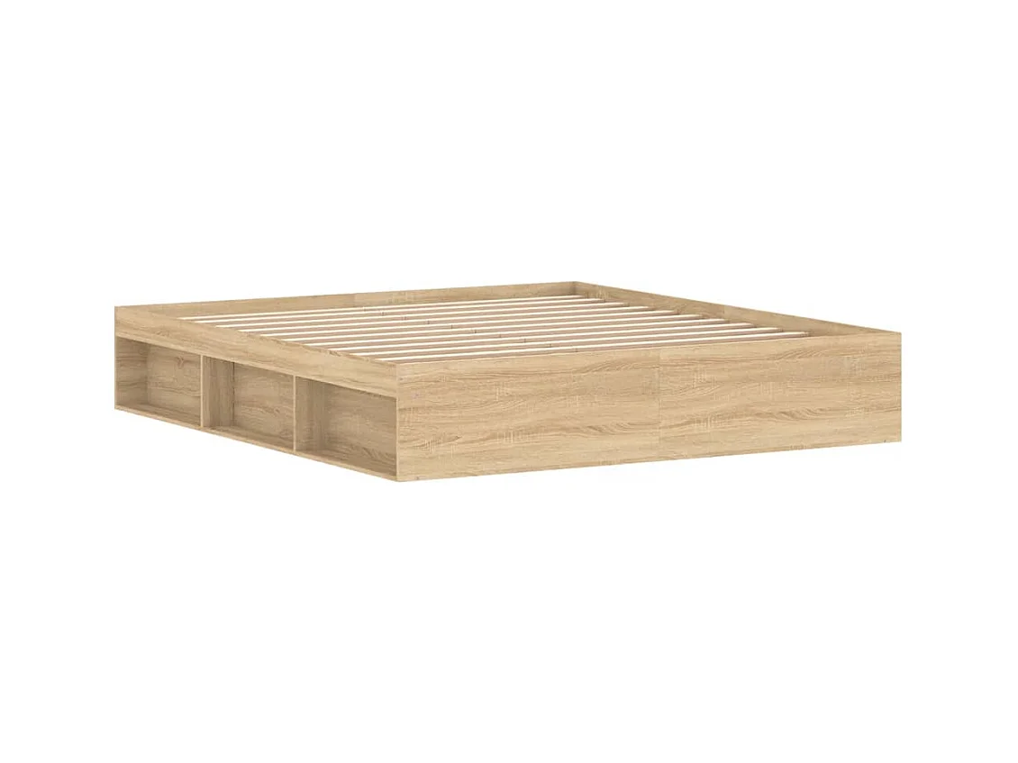 Cadre de lit chêne Sonoma 180x200 super king