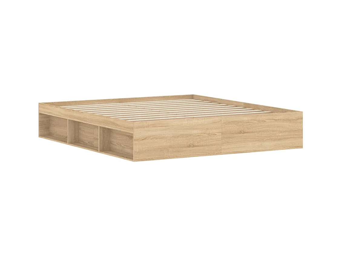 Cadre de lit chêne Sonoma 180x200 super king