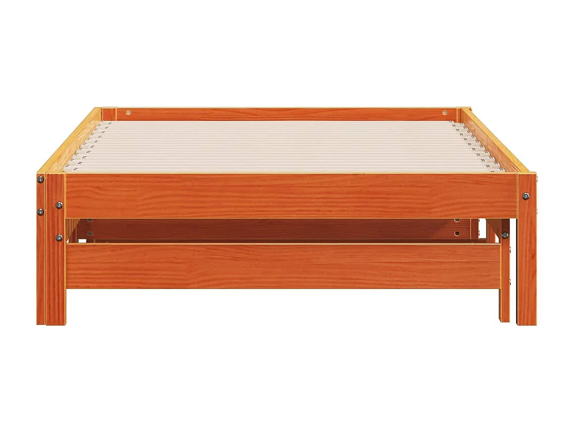 Lit de jour avec lit gigogne marron 90x200 pin massif