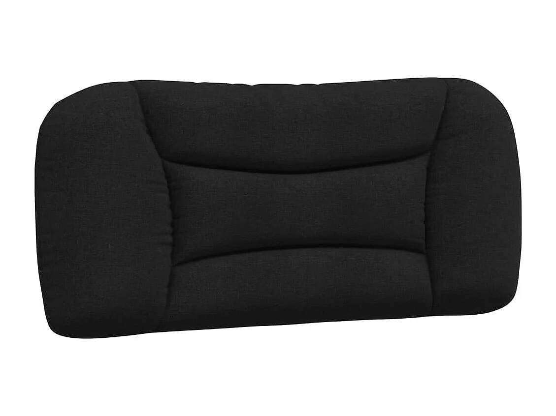 Cadre de lit avec lumières LED noir 90x200 tissu