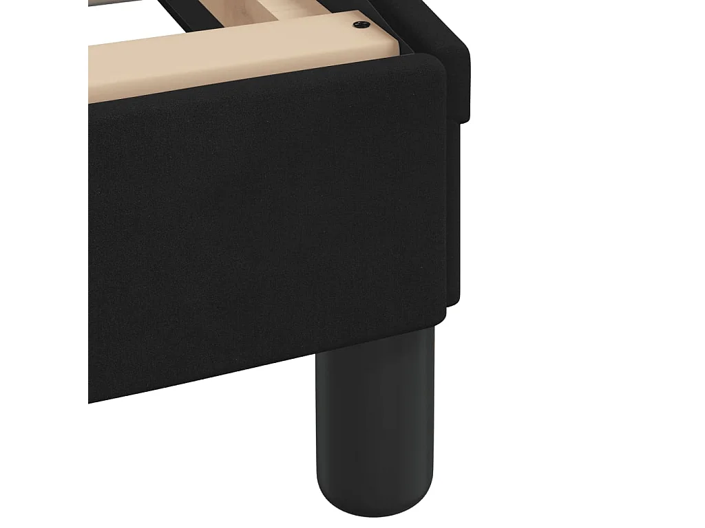 Lit avec matelas noir 140x190 velours