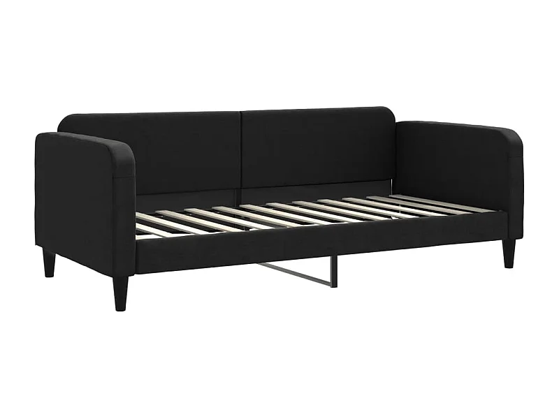 Lit de repos noir 90x200 tissu