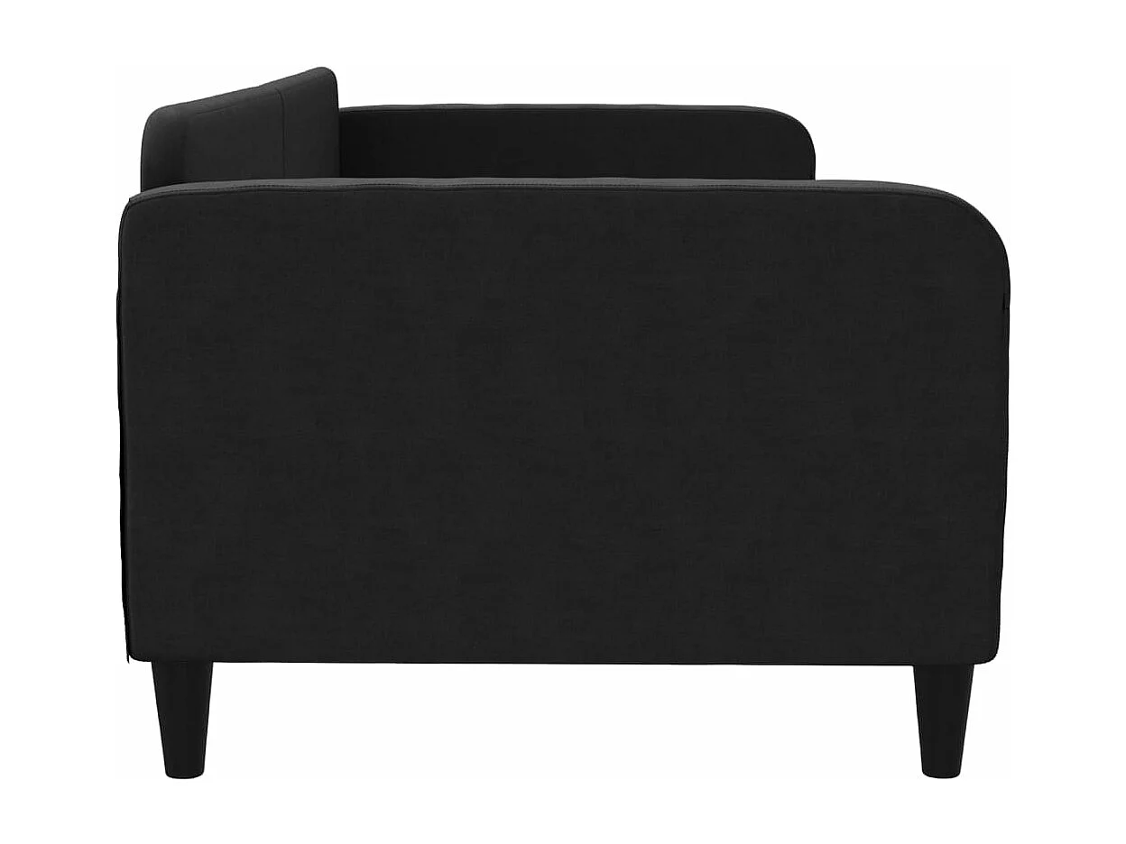 Lit de repos noir 90x200 tissu