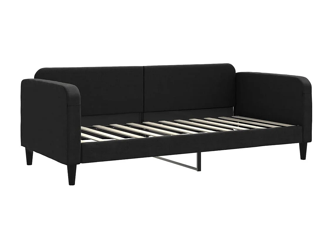 Lit de repos noir 90x200 tissu