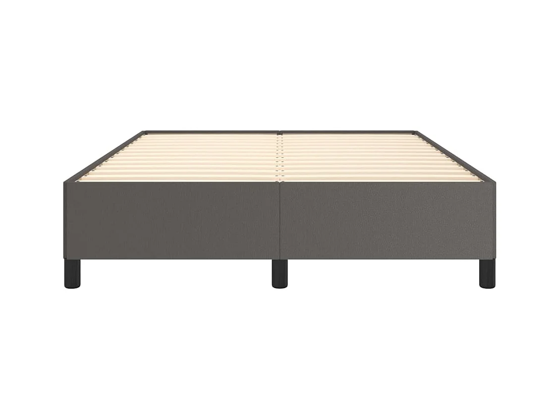 vidaXL Estructura de cama de cuero sintético gris 140x190 cm