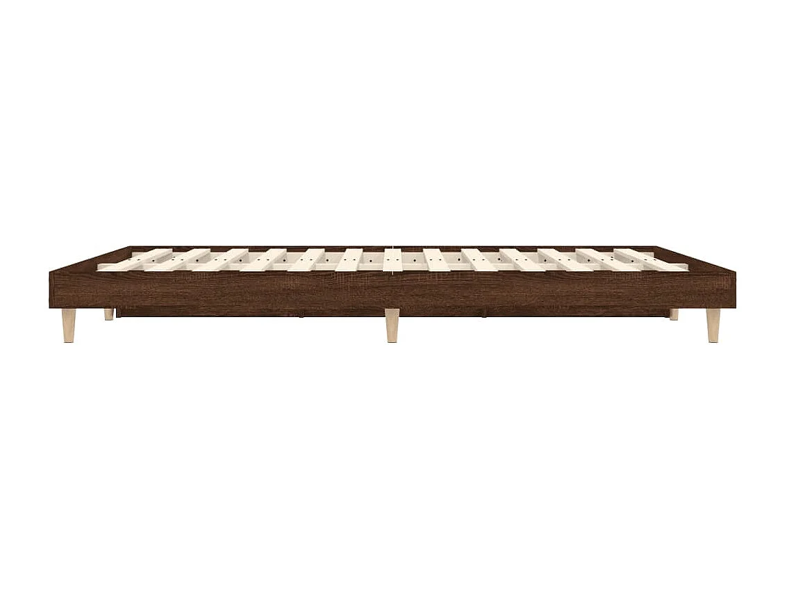 Cadre de lit chêne marron 120x190 bois d'ingénierie