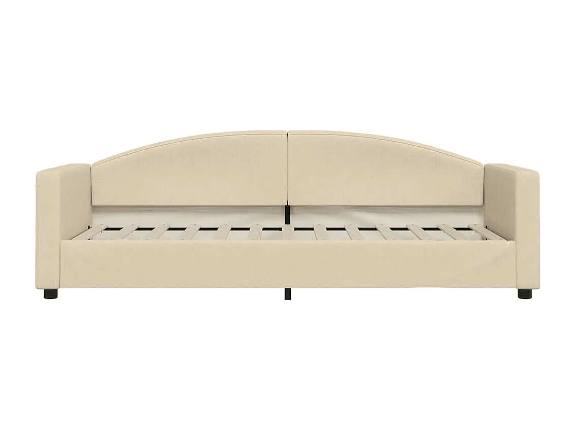 Lit de jour avec matelas crème 80x200 tissu