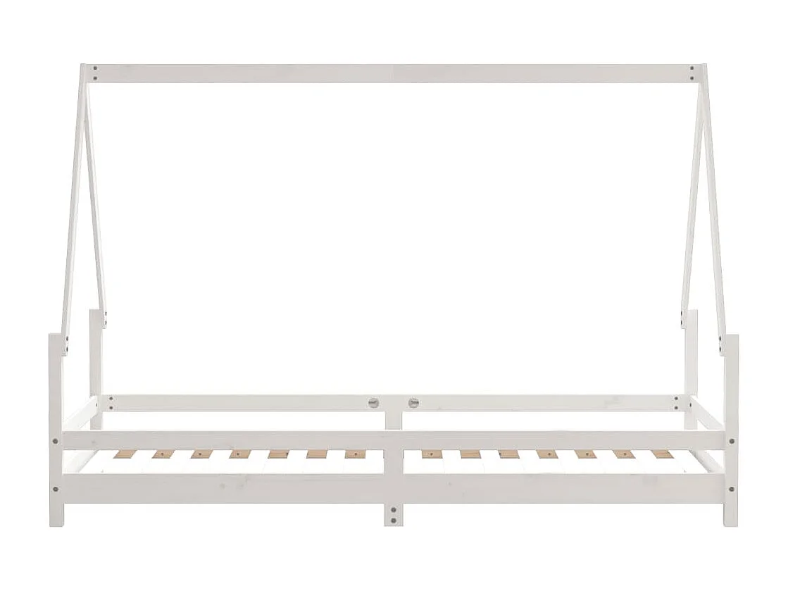 Cadre de lit pour enfants blanc 80x200 bois de pin massif