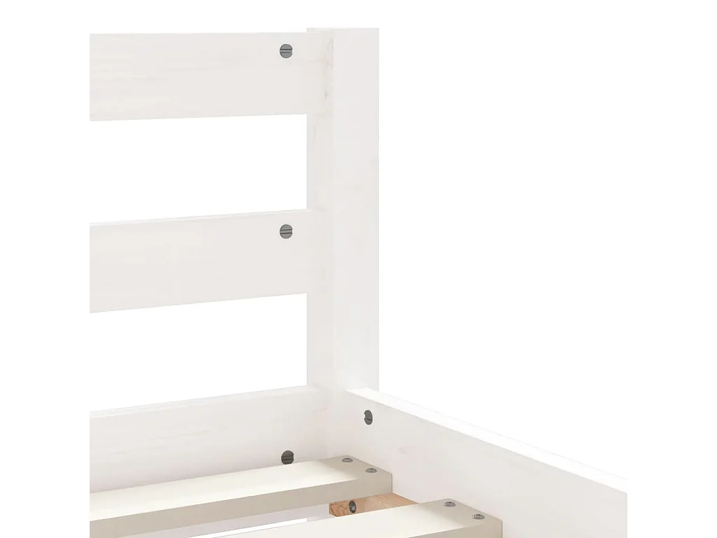 Cadre de lit d'enfants tiroirs blanc 90x190 bois pin massif