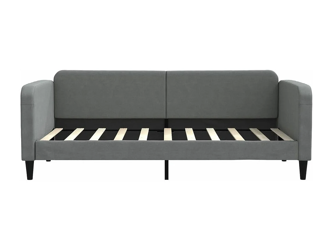 Lit de repos gris foncé 90x190 tissu