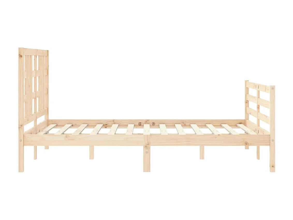 Cadre de lit avec tête de lit 160x200 bois massif