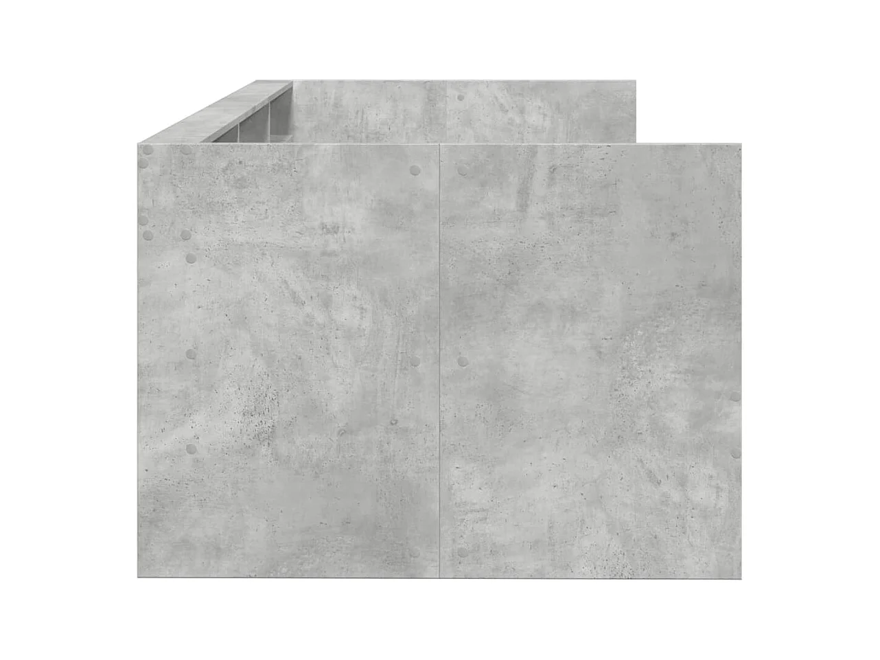 Slaapbank met lades 75x190 cm bewerkt hout betongrijs
