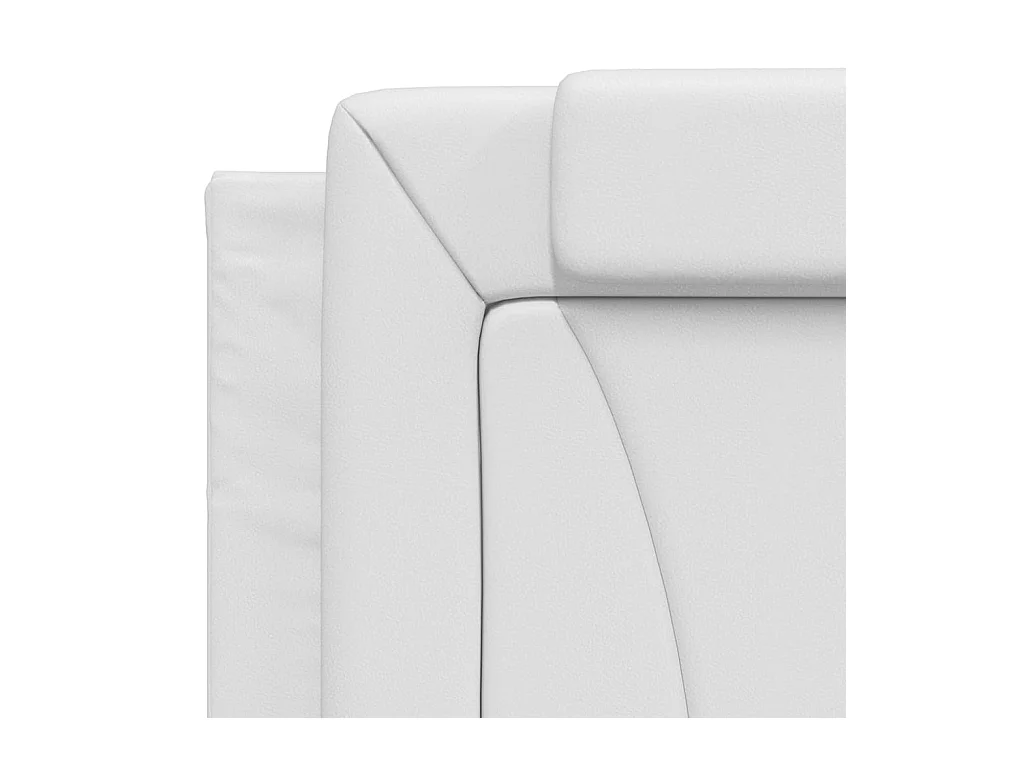 Lit avec matelas blanc 100x200 similicuir