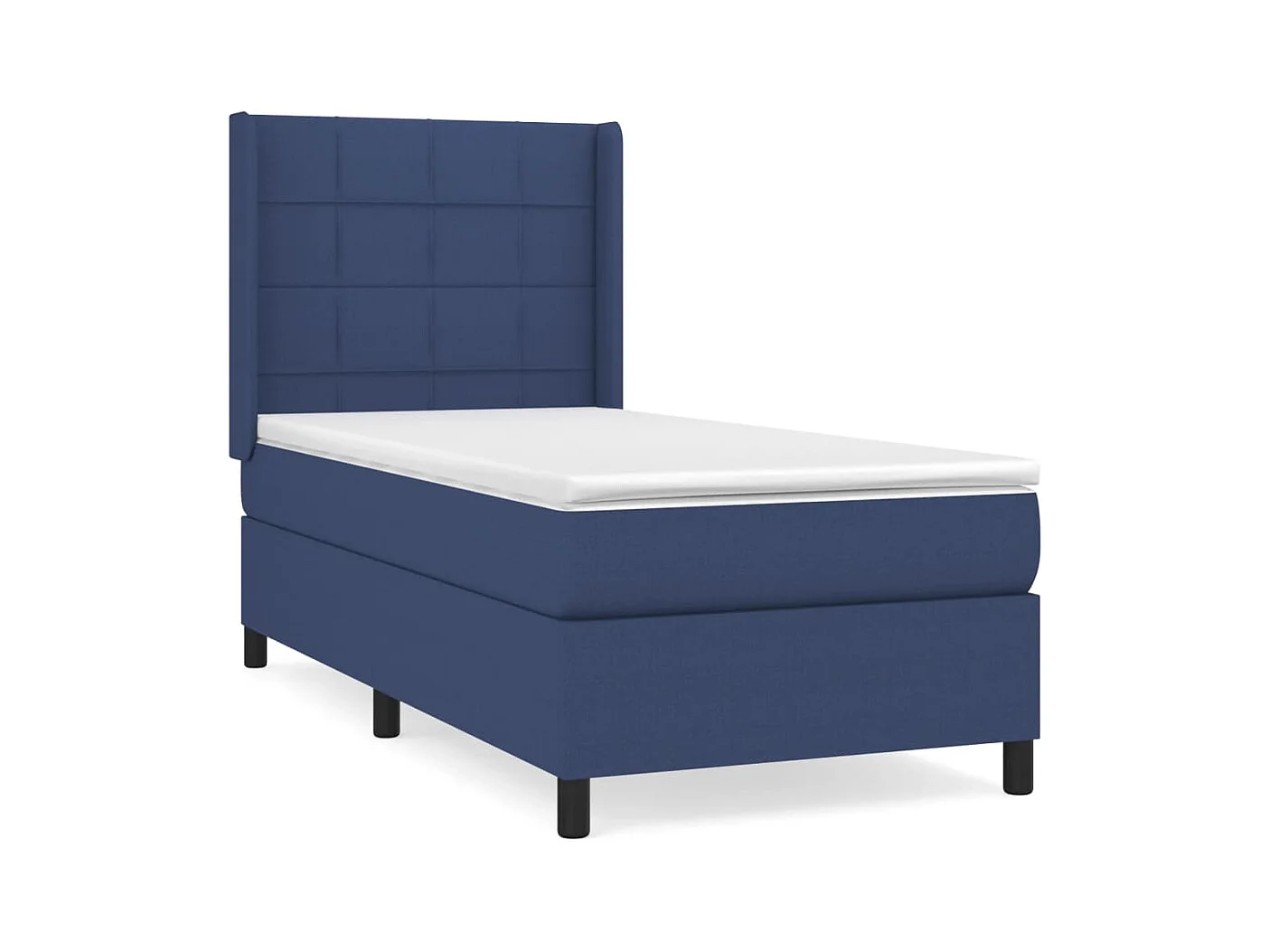 Sommier à lattes de lit avec matelas Bleu 80x200 Tissu