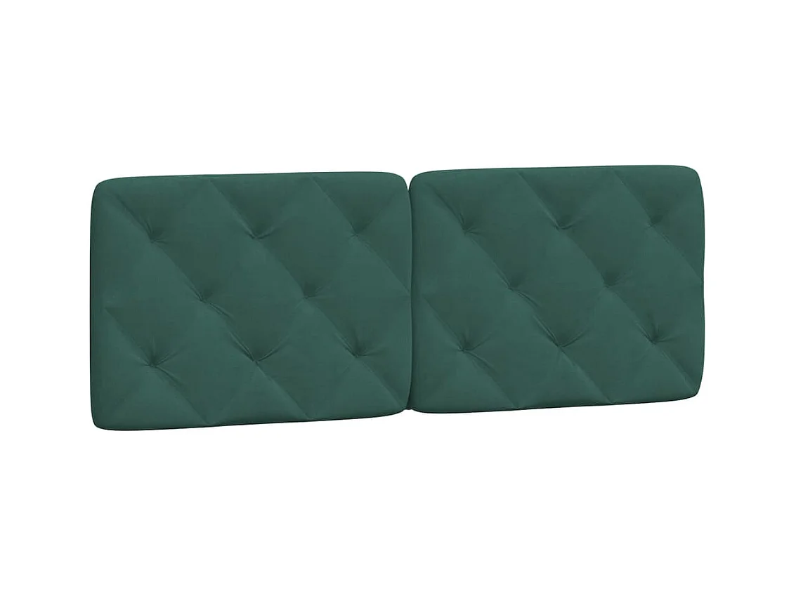 Lit avec matelas vert foncé 140x200 velours
