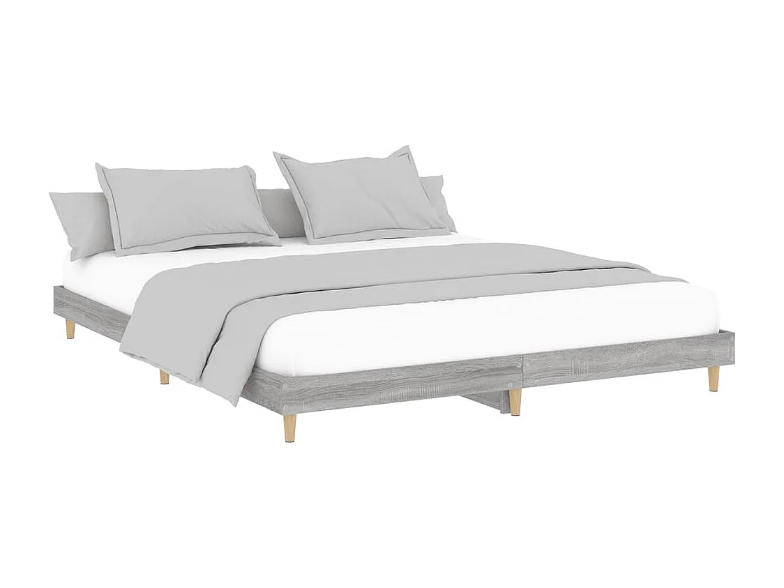Cadre de lit sonoma gris 120x200 bois d'ingénierie